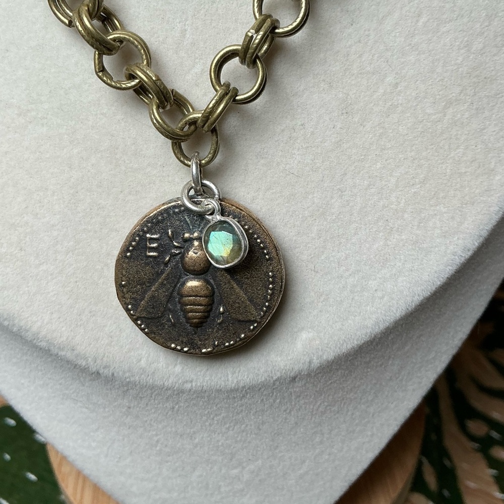 Double Rollo Gold Chain with Greek Vintage Coin ~ Artemis of Ephesus - Picture 3 of 7